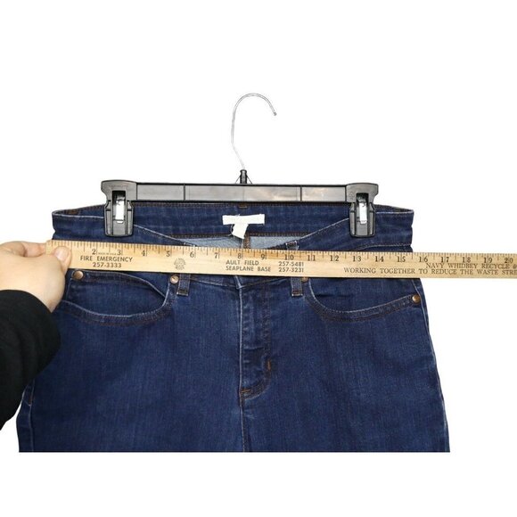 Eileen Fisher Womens Skinny Jeans Size 6 Mid Rise Dark Wash Blue - Picture 5 of 8